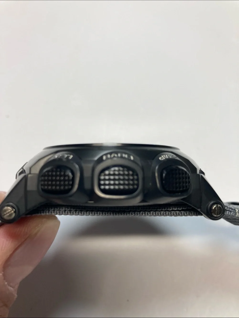 Casio Pro Trek PRW-5100YT, Black and Gray Analog-Digital, gray nato strap